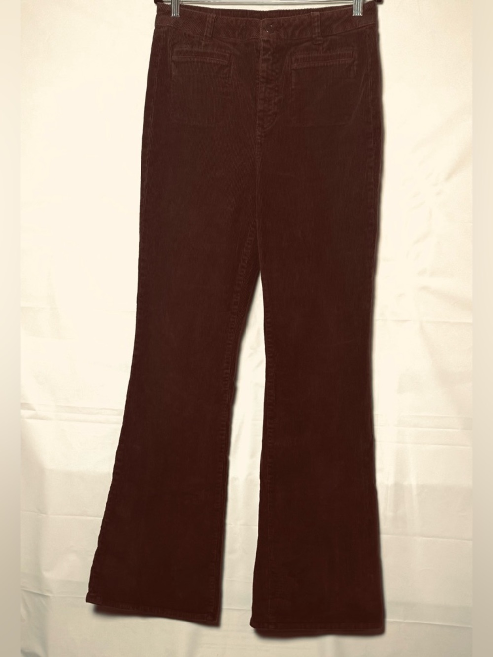 Vintage J. Crew Brown Corduroy Women’s High-Rise Flared Pants, Sz 29. NWOT - Picture 3 of 14